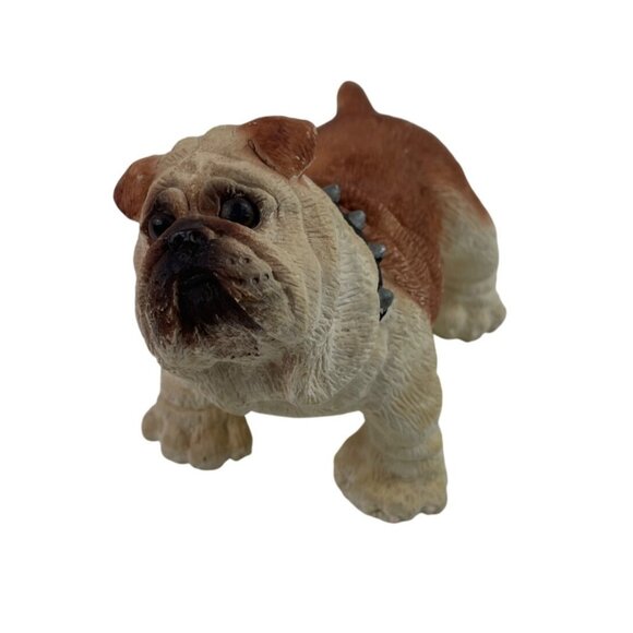 unmarked Other - English Bulldog Resin Figurine Spiked Collar